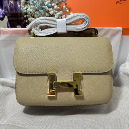 Hermes Constance Beige Gold Toned Hardware Bag