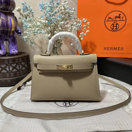 Hermes Kelly Beige Gold Hardware Bag