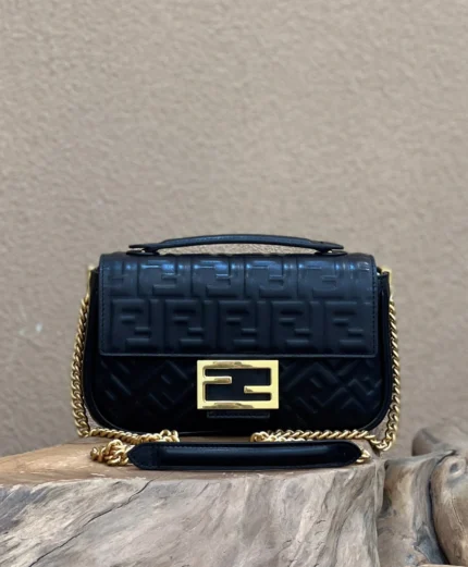 Fendi Mamma Baguette Black Bag