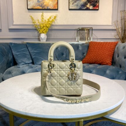 Christian Dior Sage Green Lady Bag