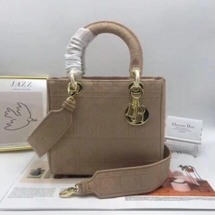 Christian Dior Lady D-Lite Cannage Embroidery Bag