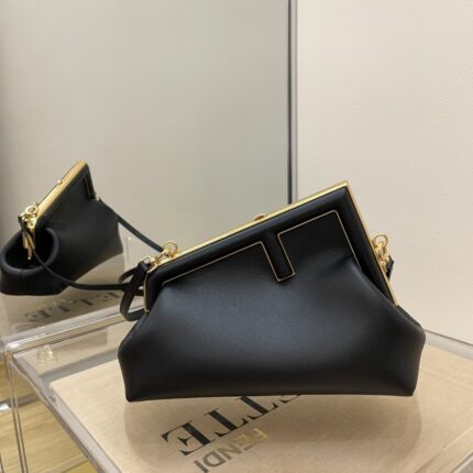 Fendi Shiny Nappa First Black Bag