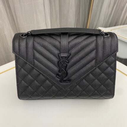 YSL Envelope Leather Crossbody Bag