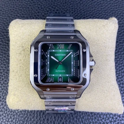 Cartier Santos Green Dial Watch