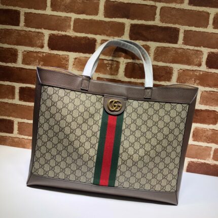 Gucci Ophidia GG Supreme Beige Canvas Tote Bag