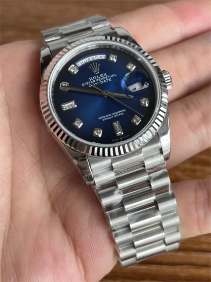 Rolex Day Date Blue Ombre Dial Watch