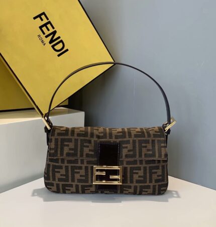 Fendi Pre-loved Zucca Canvas Vintage Baguette Bag