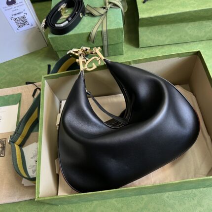 Gucci Attache Large Black Shoulder Bag