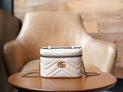 GG Marmont Mini Top Handle Bag White