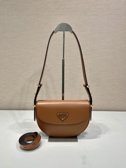 Prada Double Shoulder Strap Brown Bag