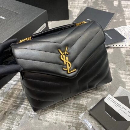 YSL Loulou Small In Matelasse “Y” Leather Bag Golden Hardware