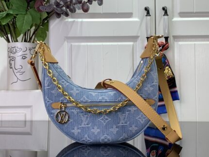 LV Denim Blue Loop Bag