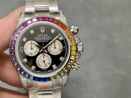 Rolex Rolex Daytona Rainbow Dee Tonto One-speed mechanical chronograph movement 7750, 12.3 mm, 904L steel
