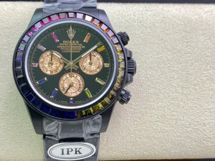 ipk Rainbow Di 🌈 made, in order to achieve the original Rolex Rainbow Daytona we want to achieve the effect of heavy gold research and development.