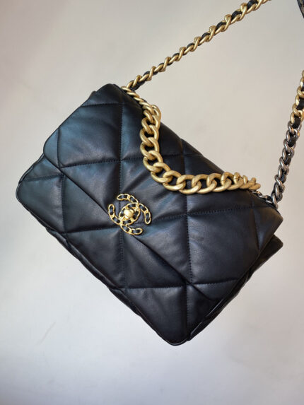 Chanel Black Vintage Bag with Gold Buckle