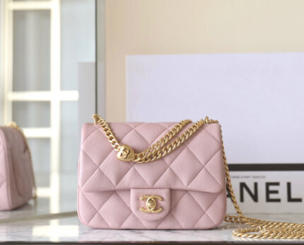 Chanel Mini Heart Pink Caviar Bag