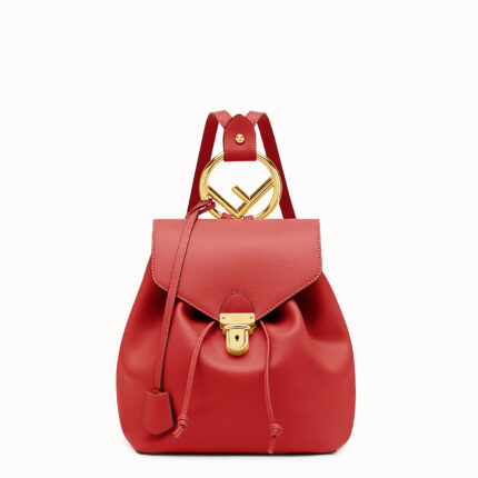 Fendi Zaino F Logo Red Backpack