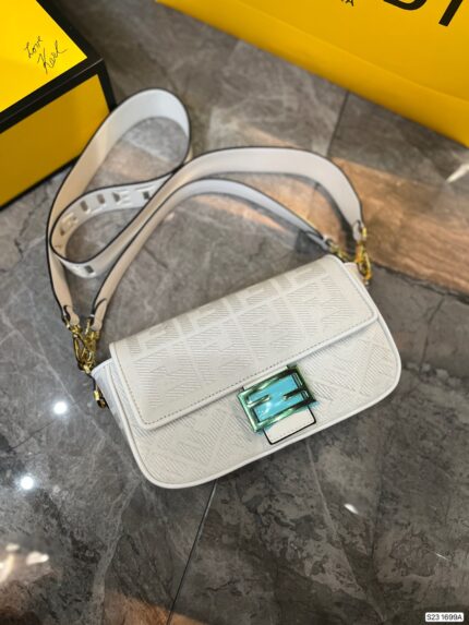 Fendi Baguette FF Canvas Bag