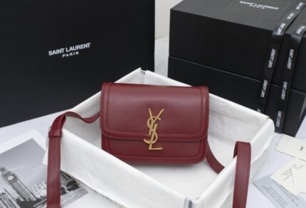 YSL Burgundy Crossbody Bag