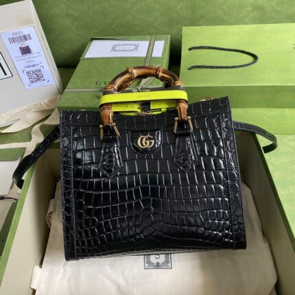 Gucci Diana Crocodile Tote Bag
