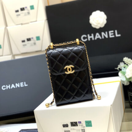 Chanel Leather Mini Phone Holder Bag