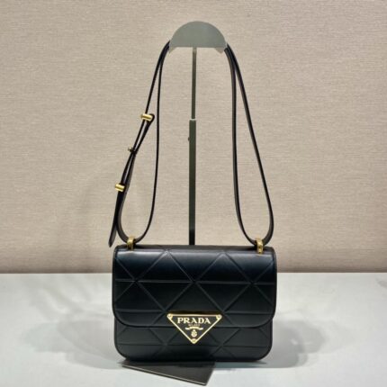 Prada System Patchwork Black Shoulder Bag