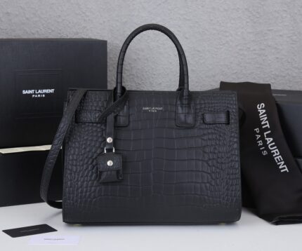 YSL Premium Croc-Embossed Bag