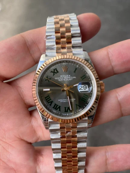 Rolex 5A Datejust Gold Steel Watch