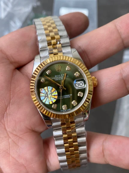 Rolex Datejust 31mm Green Diamond Dial Watch