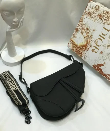 Dior Maxi Saddle Grained Calfskin Bag