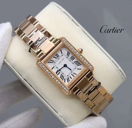 Cartier Tank Anglaise Quartz Rose Gold Watch