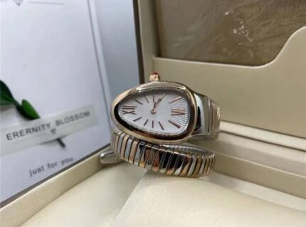 Bvlgari Party Wear Serpenti Dual Tone white Dial Diamond Bezel Womens Watch
