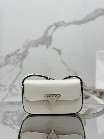 Prada Logo-plaque Crossbody White Bag