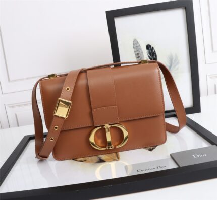 Dior Brown Leather Montaigne Shoulder Bag