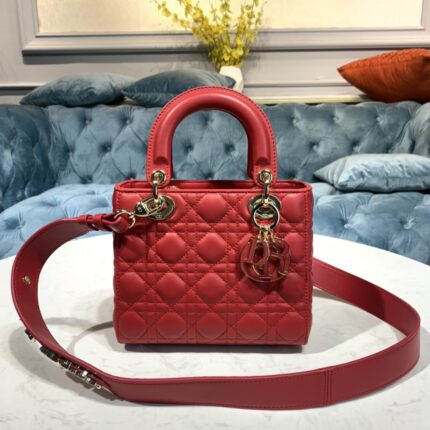 Christian Dior Lady Red Bag