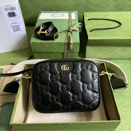 Gucci GG Matelasse Leather Black Shoulder Bag