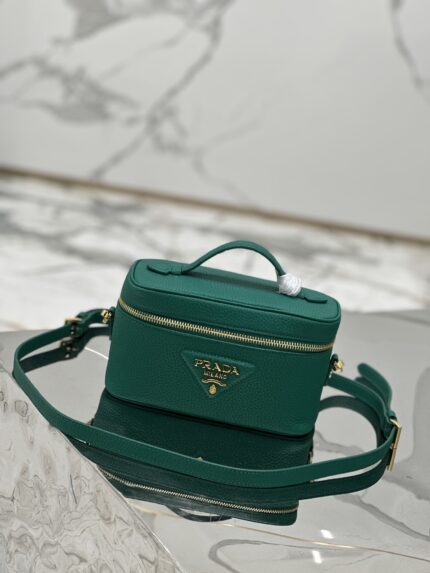 Prada Mini Green Vanity Top Handle Bag