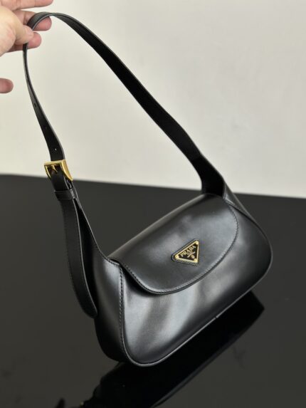 Prada Travertine Black Shoulder Bag