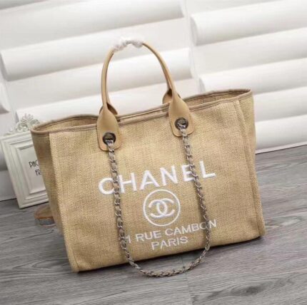 Chanel Canvas Deauville Large Tote Bag