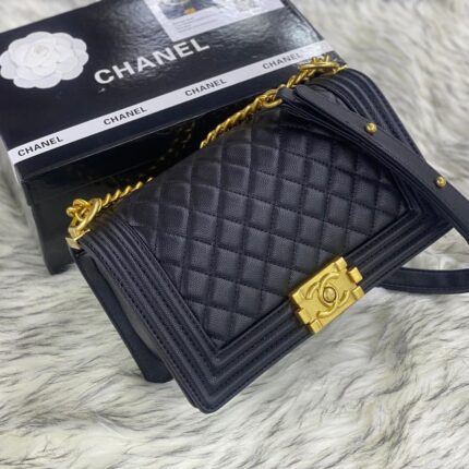 Chanel Boy Caviar Handbag