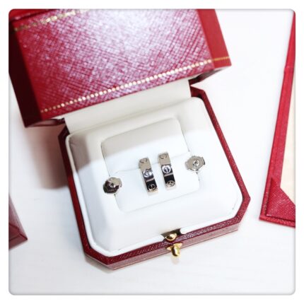 Cartier Love Earrings - White Gold
