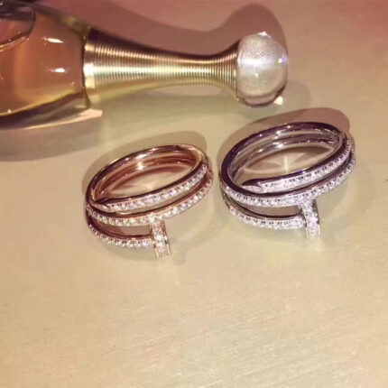 Cartier Juste un Clou Triple-Layer Pave Diamond Ring