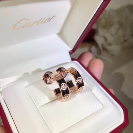 Cartier Love Hoop Earrings with Diamonds