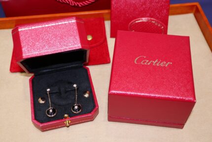 Cartier Black Enamel Dangle Earrings