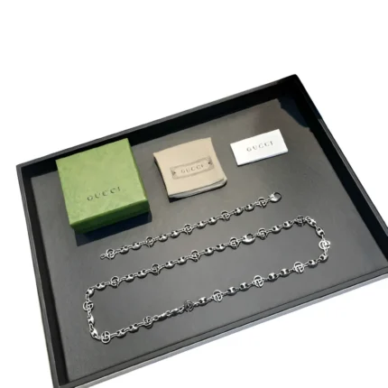 Gucci Silver Chain Necklace Set