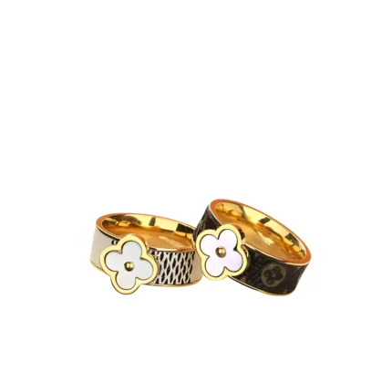 LV Blossom Ring Set - Gold & Leather