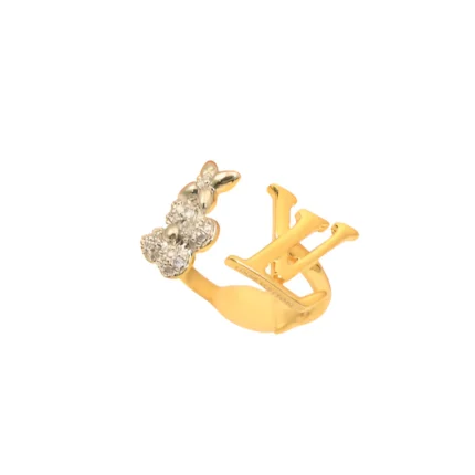 LV Diamond Butterfly Ring - Gold & Silver