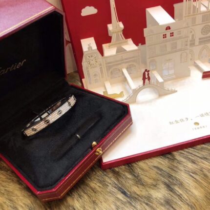 Cartier Diamond-Paved Love Bracelet - White Gold